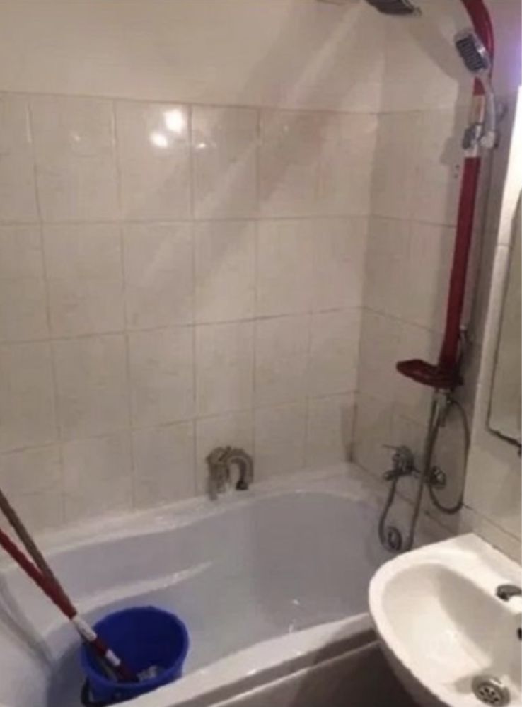 Cadă baie cu suport, mascator și panou duș