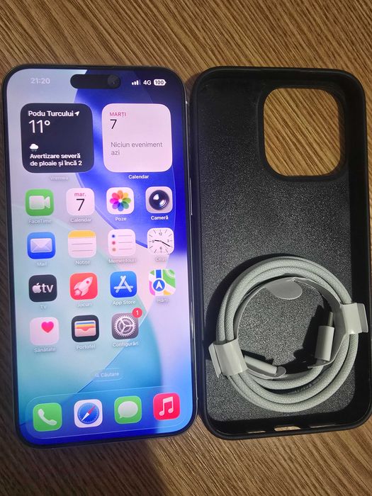 iPhone 15 Pro Max ,256Gb , 100%sanatate baterie , IMPECABIL !