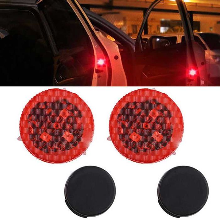 2 lumini avertizare red usa deschisa tip stroboscop. Conectare wireles