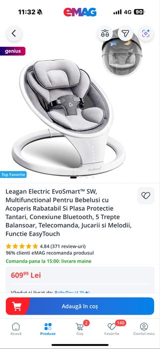 Vand balansoar  electric Ewo Smart bebelusi