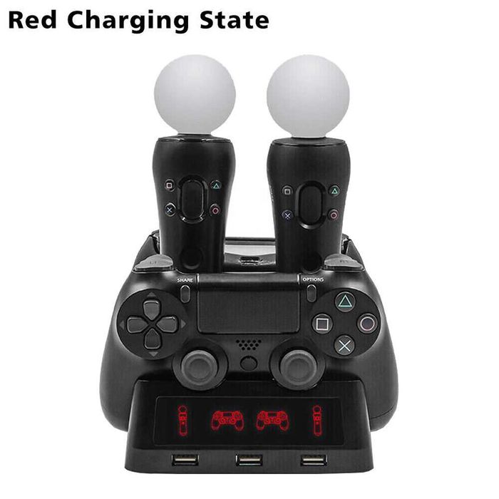 4 In1 Док станция Controller Dock Station Playstation PS4 PSVR VR Move
