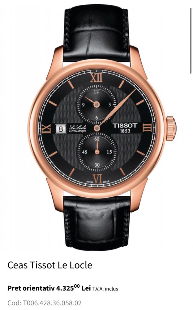 Ceas Tissot Le Locle, Automatique