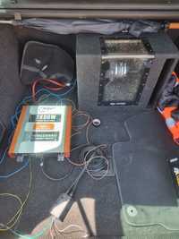 Kit Subwoofer și stație 2400W, cabluri, filtru hi-low
