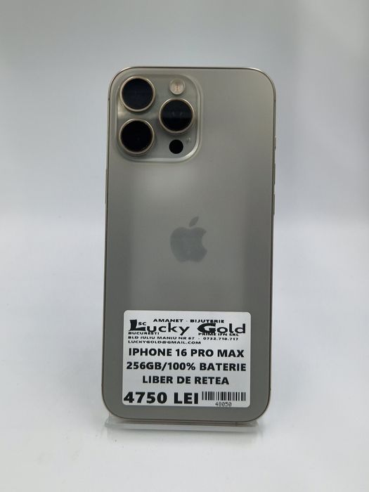 Iphone 16 Pro Max 256Gb/100% Baterie #48050