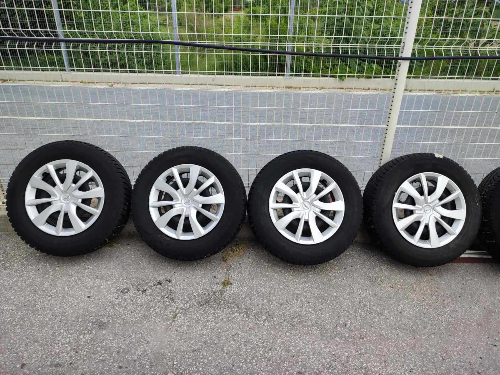 267 - 4бр. Стоманени джанти + тасове 16'' 4Х108 с гуми 215/65R16 Opel