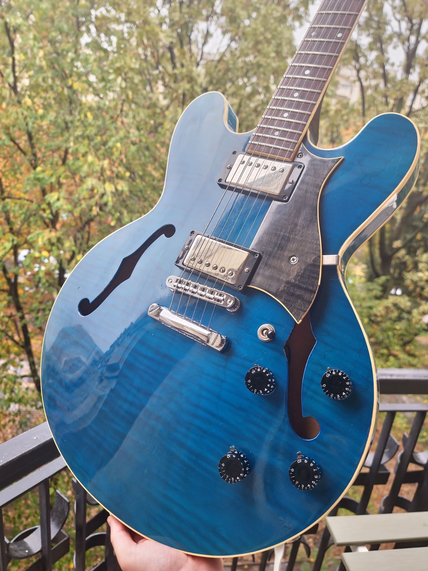 Heritage H-535 25th Anniversary Semi-hollow Limited Edition Trans Blue