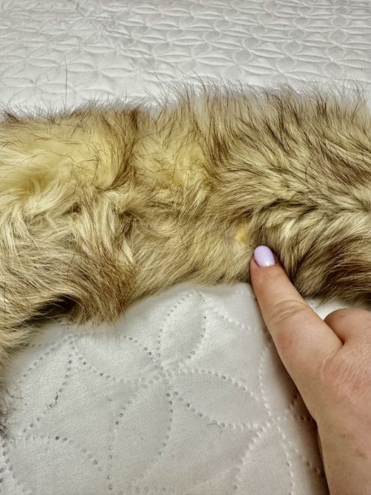 Guler din blana naturala de vulpe