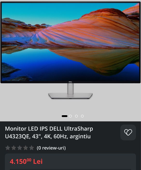 Monitor LED DELL UltraSharp U4320Q 43'' IPS 4K UHD