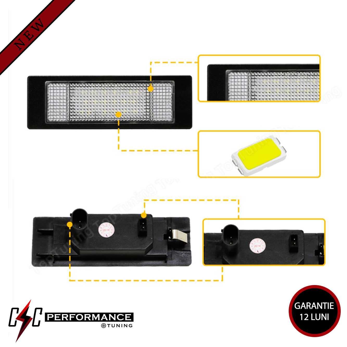 Set lampi led numar nr BMW 1 6 Z4 i3 Fiat Multipla Marea Mini cooper