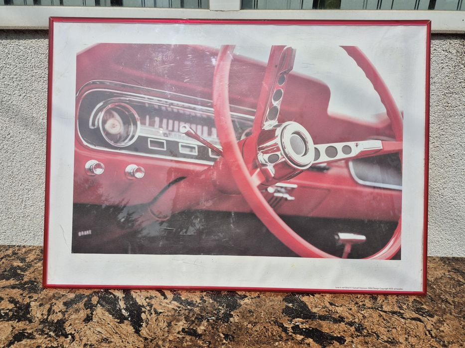 Vând tablou rama pvc model decor Volan Auto fabricat de Ikea