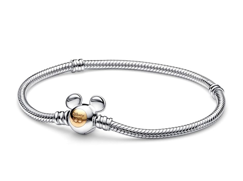 Brățară Pandora /18cm, Michey Mouse  și talismane