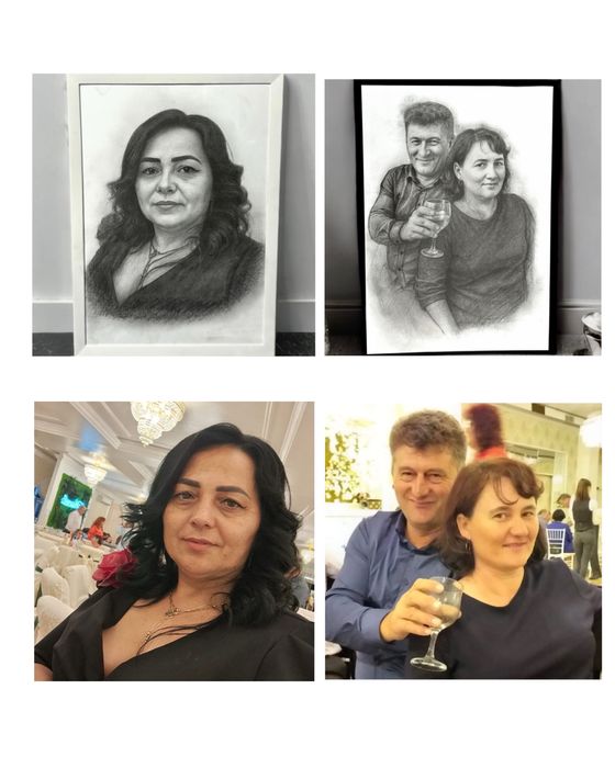 Tablouri personalizate după poză – portrete în creion | cadoul perfect