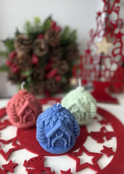 Коледни соеви свещи