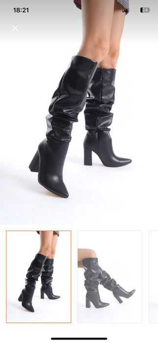 Чисто нови ботуши на висок ток