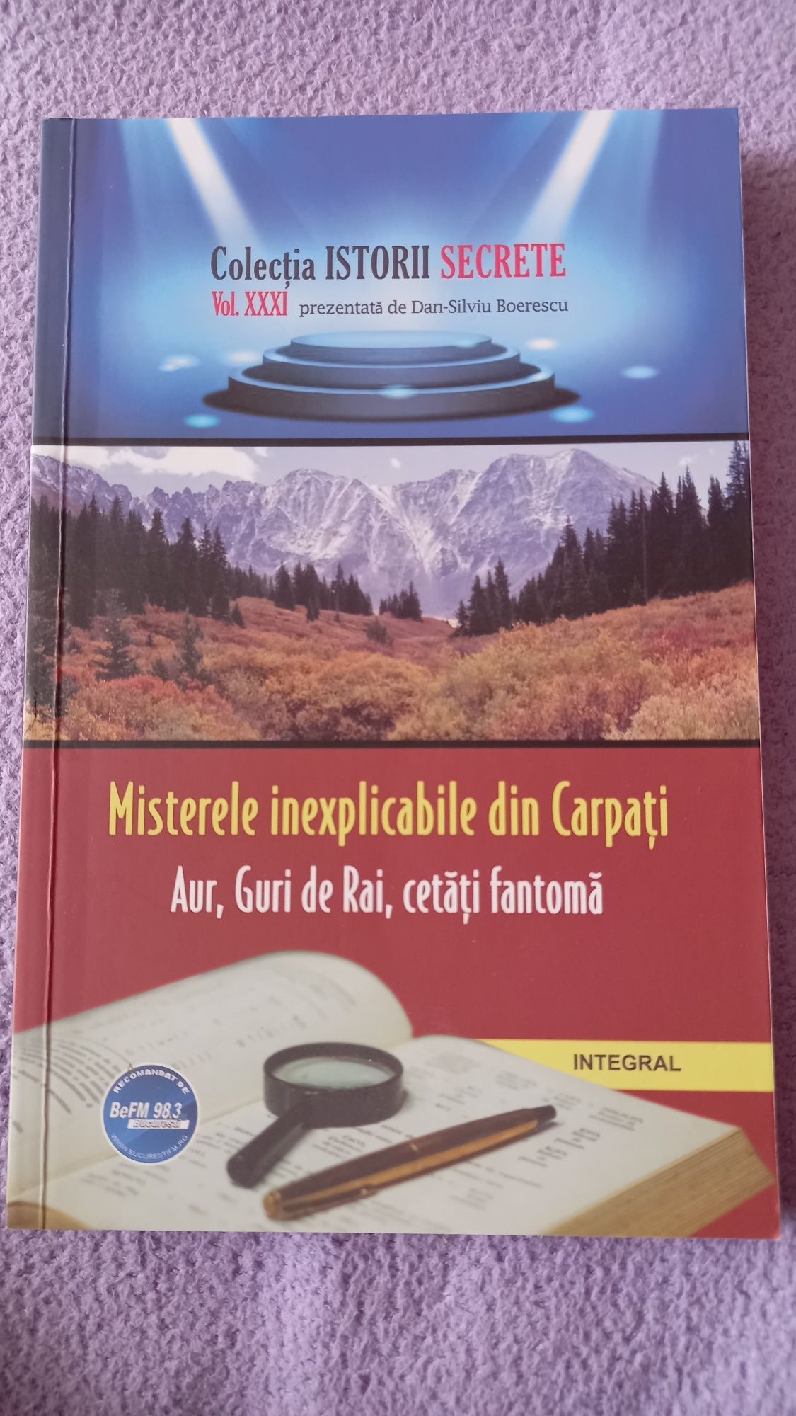 Vand carte"Misterele inexplicabile din Carpati",carte noua