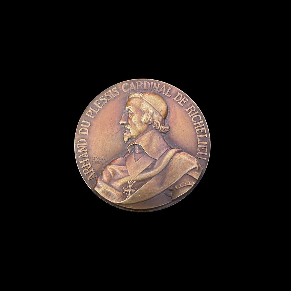 Medalie din bronz cu Cardinal de Richelieu