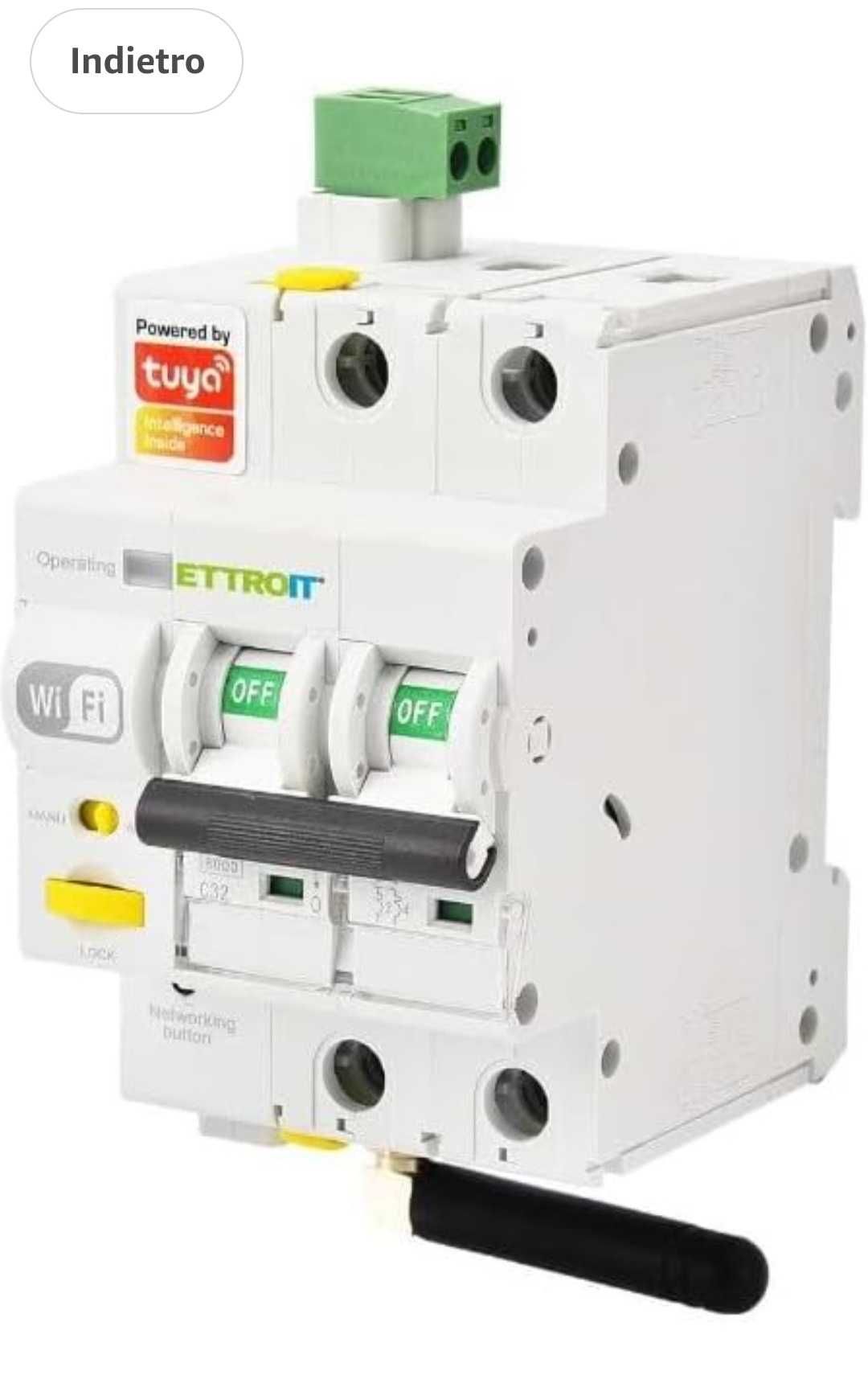 ETTROIT SMART WIFI термомагнитен превключвач 2P 32A автомат. нулиране