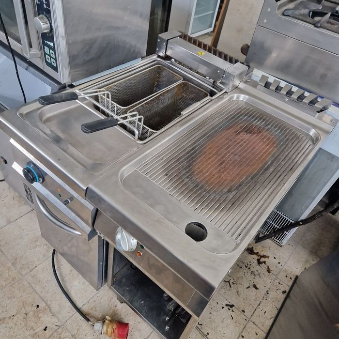 Gratar electric inox, la.380v de.putere, striat, neted