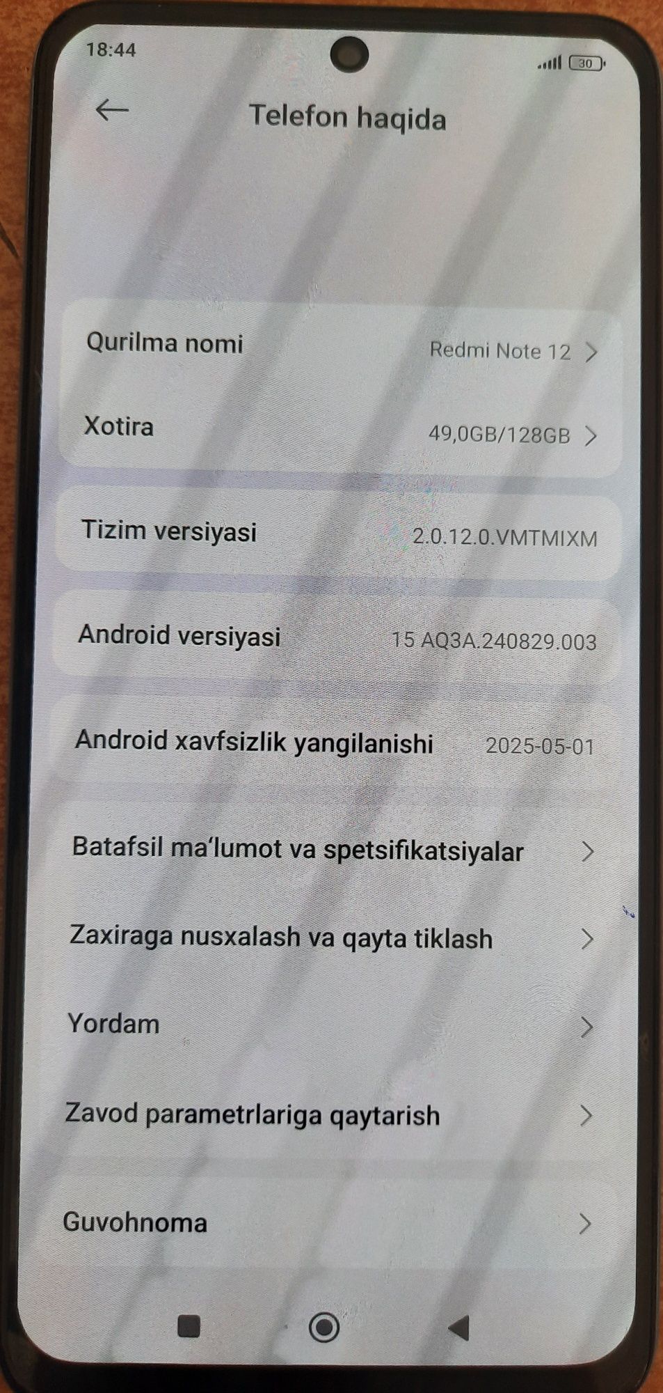 Redmi note 12 6/128