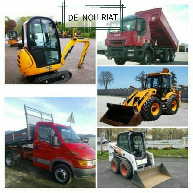 Închiriez miniexcavator bobcat buldoexcavator cu picon motostivuitor