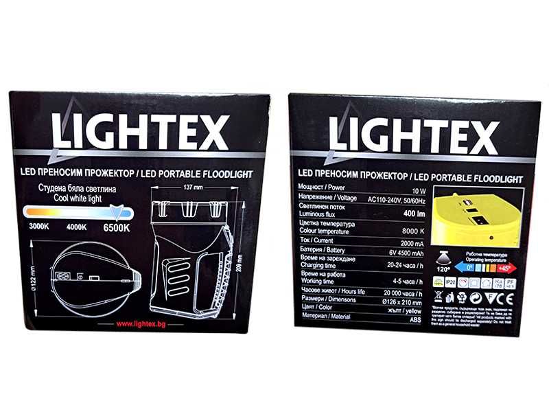 НОВ! LED преносим прожектор 4500 mAh 400 Im