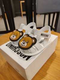 Moschino Kids Teddy Bear Leather Sandals