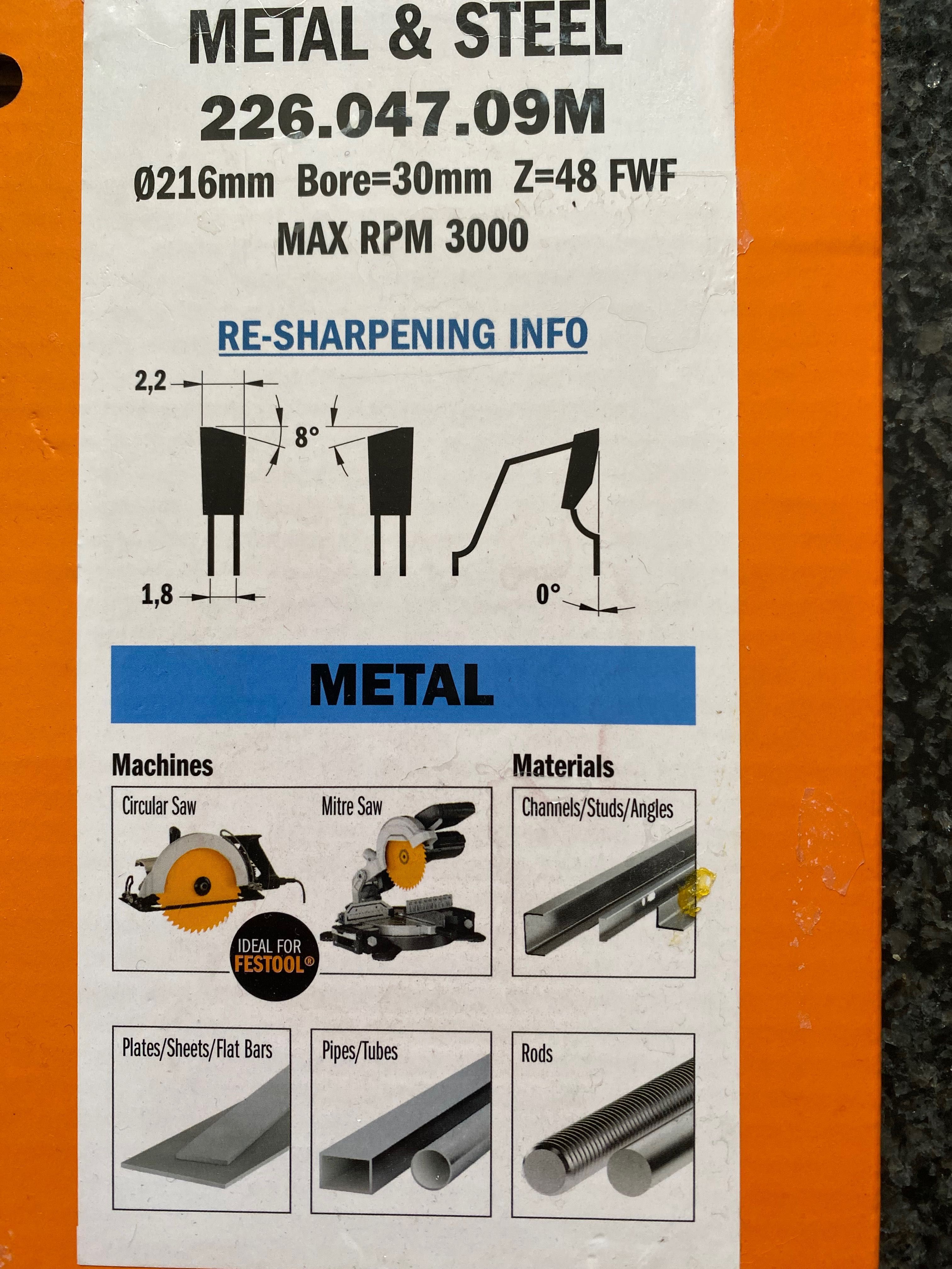 Disc metal CMT OrangeTools