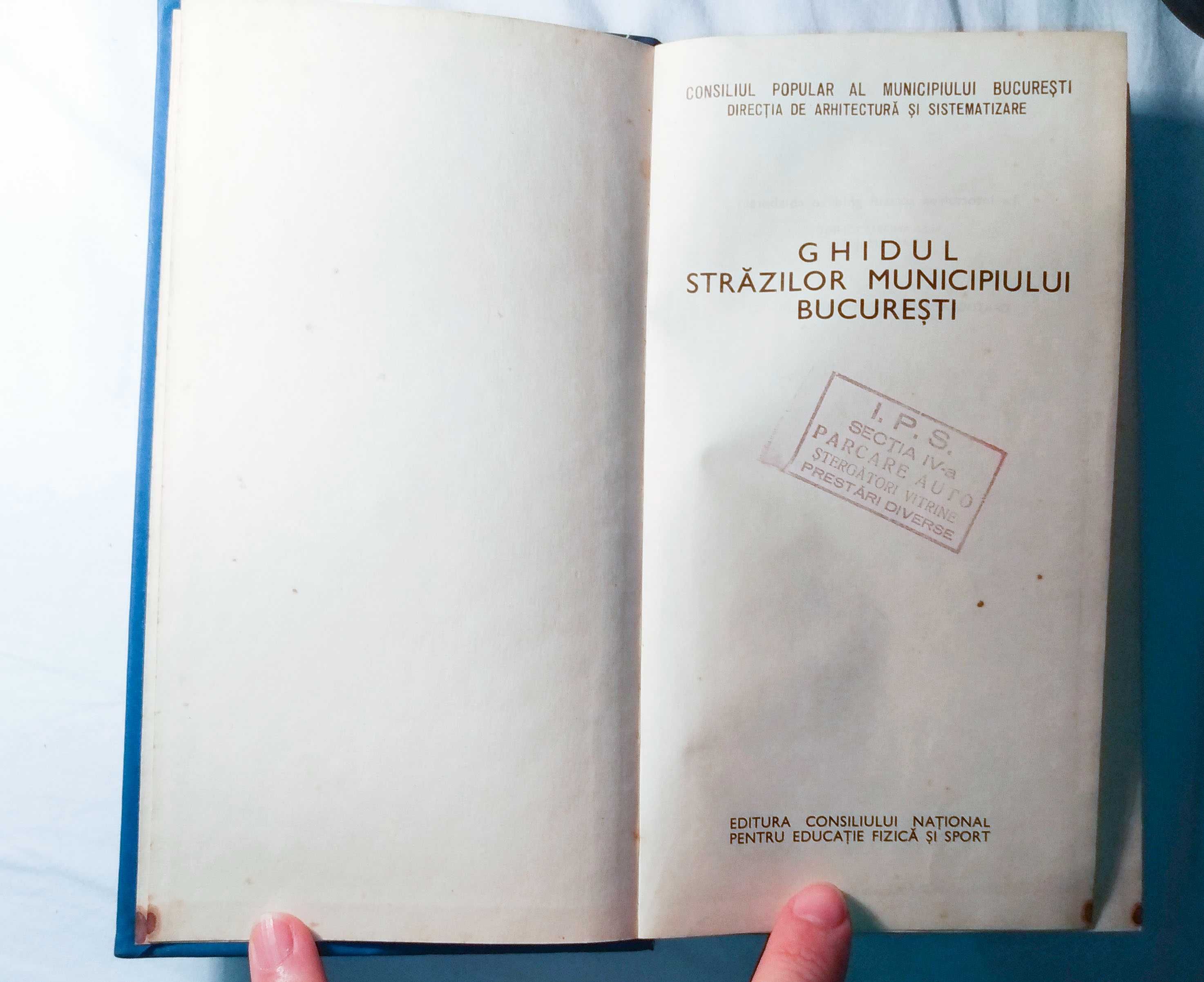 Carte veche ghidul strazilor bucuresti - 1969