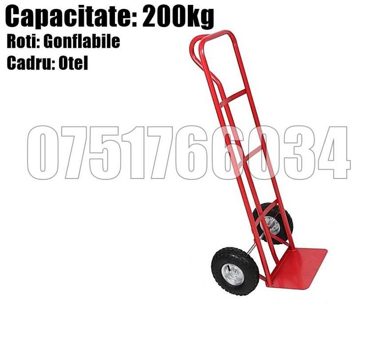 Carucior Liza Transport Cutii Colete Butelie Lada 200kg LivratGRATUIT!