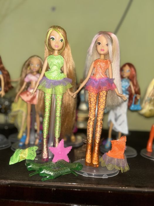 lot papusi winx sirenix flora si stella plus accesorii