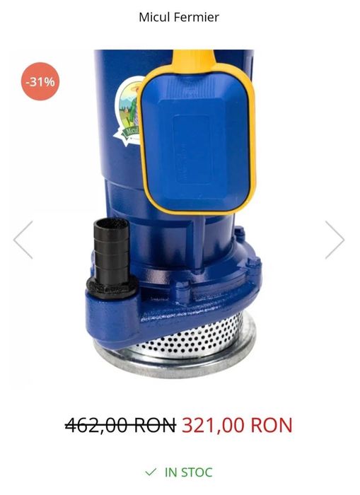 Pompă submersibila Micul Fermier