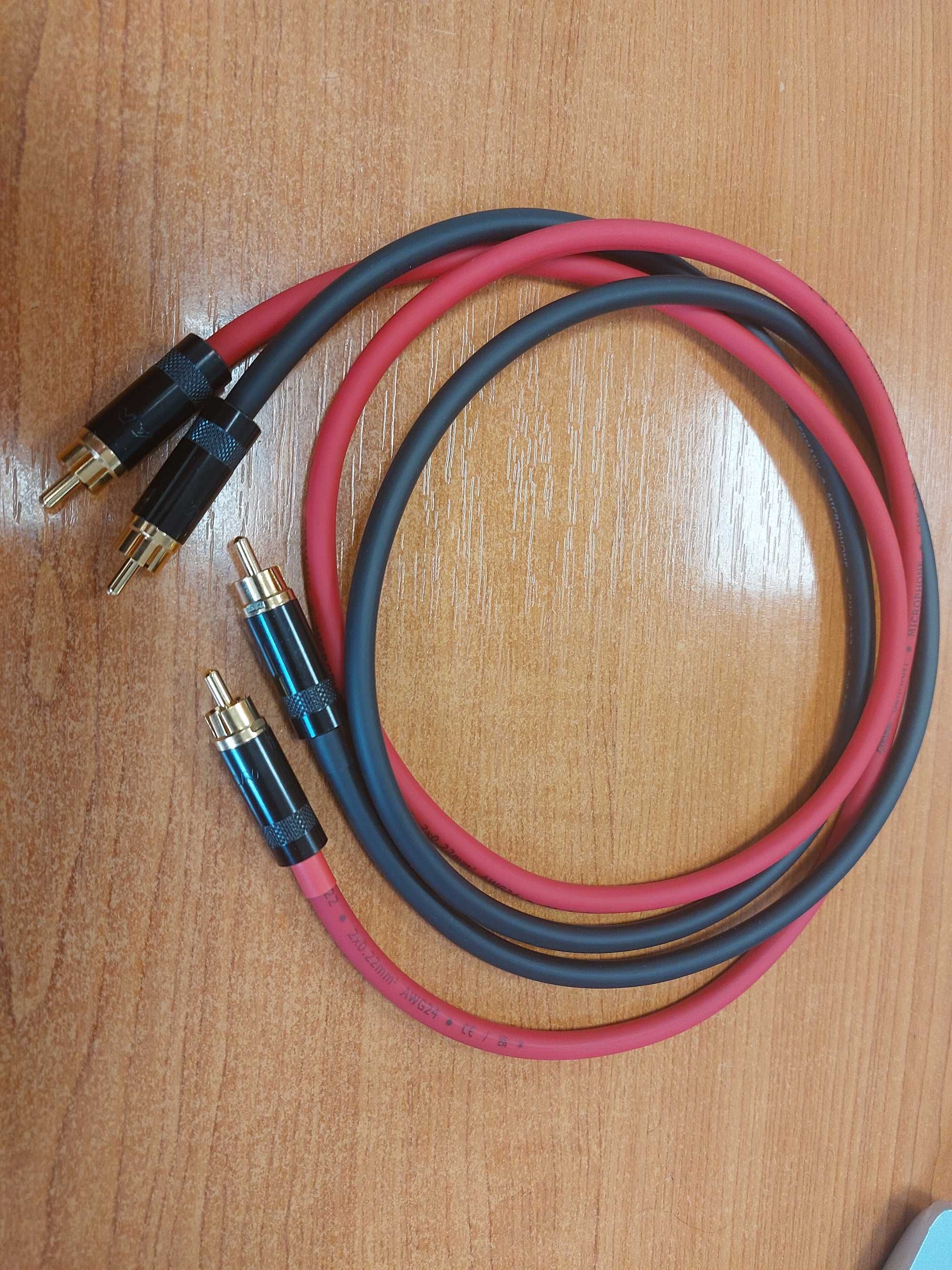 Cablu interconect RCA-RCA Cordial, conectori Rean
