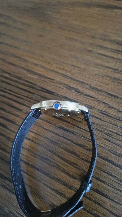 Ceas lux vintage ,,must de Cartier"ronde,aur vermeil,quartz,original