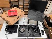 DJ Set: laptop+DDJ 400+boxe+casti +suport+minilab 3+Scarlett solo 3rd