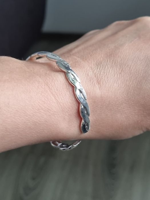 Bratara fixa  argint 925 model impletit