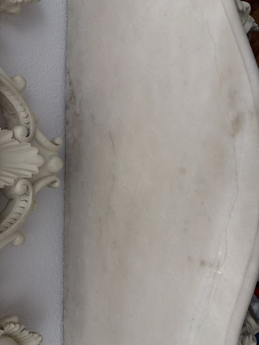 Oglindă Stil Rococo Baroc, compozit sculptat + Blat Marmură Naturală