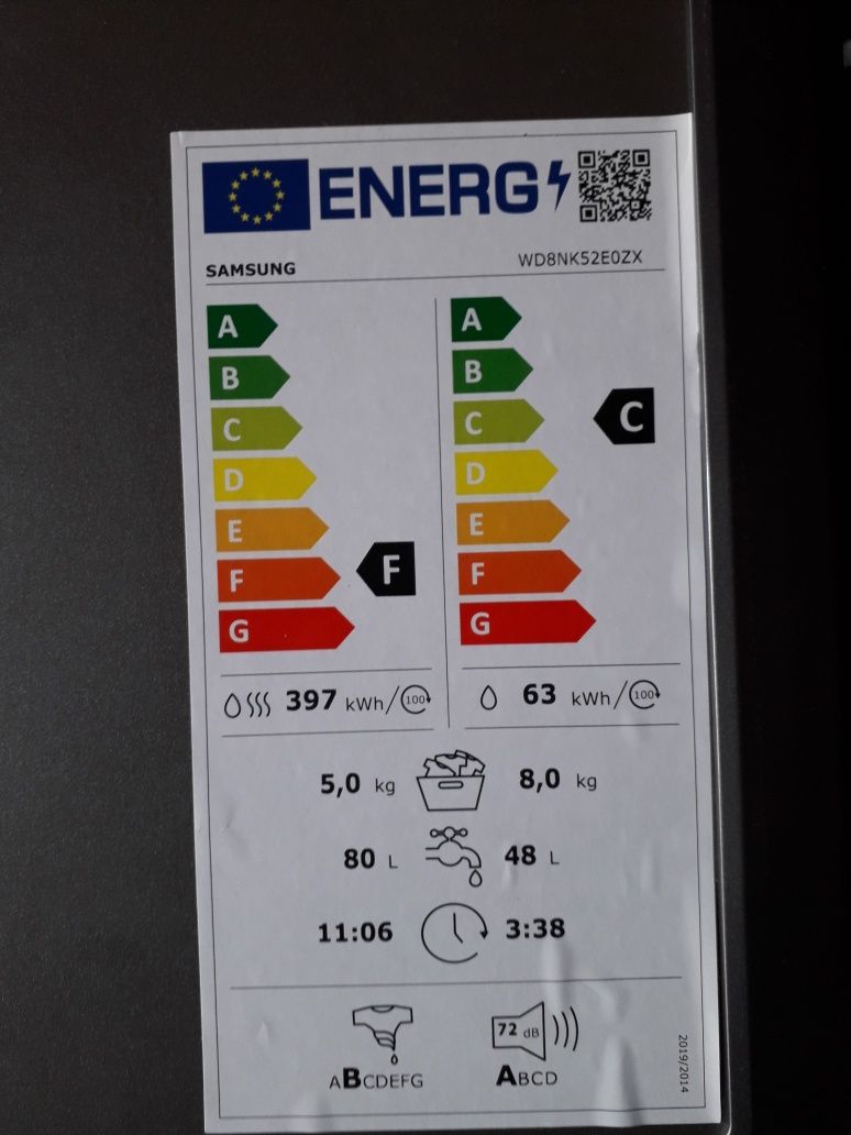 Пералня със сушилня Samsung WD8NK52E0ZX