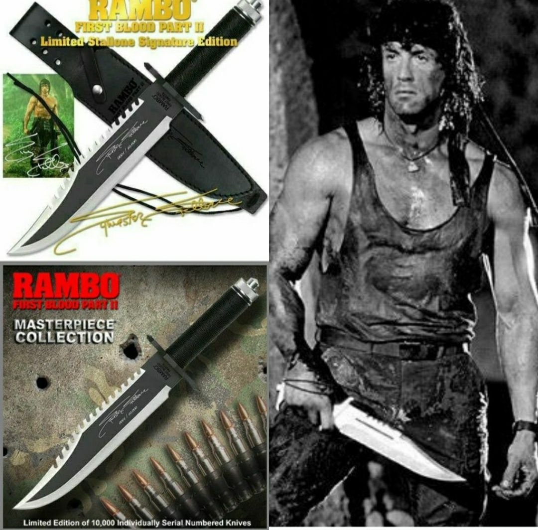 ловен нож тактически RAMBO II  първа кръв комплект оцеляване+компас