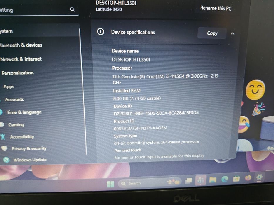 Laptop Dell Latitude 3420 ( Nou)