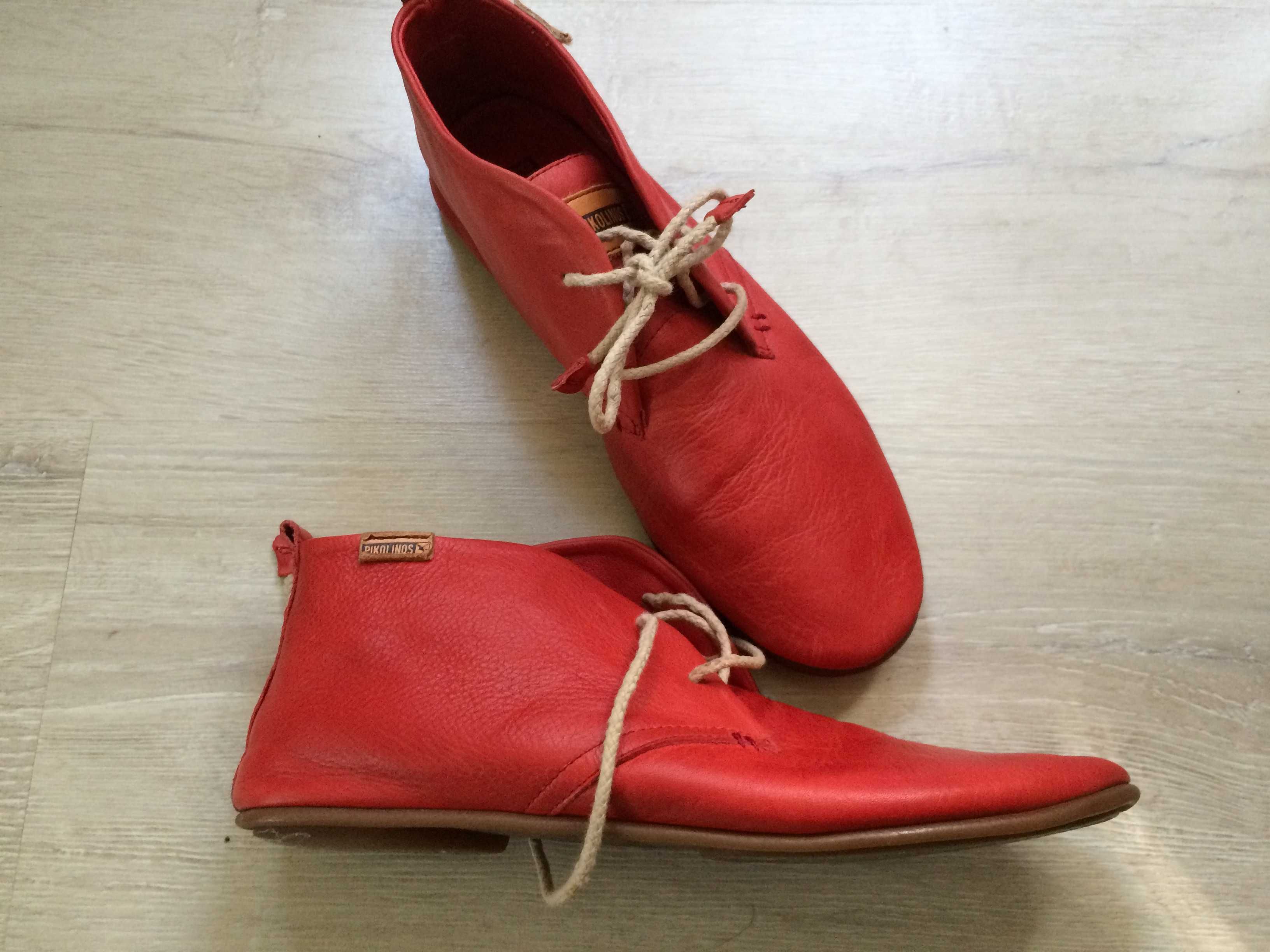 Свежарски червени обувки PIKOLINOS  №38.Естественна кожа.
