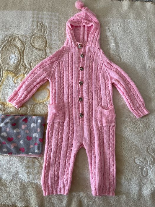 Combinezon de iarna tricotat pt fetita