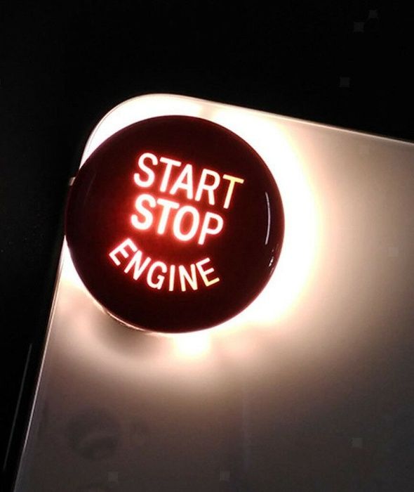 3D Stickere buton Start Stop BMW Rosu F serie F01 F10 F11 F30 F25 F20