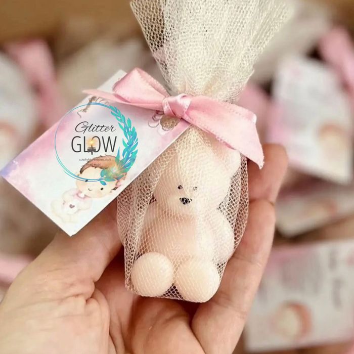 Lumanare ursulet marturii botez (orice culoare, ambalaj, personalizare