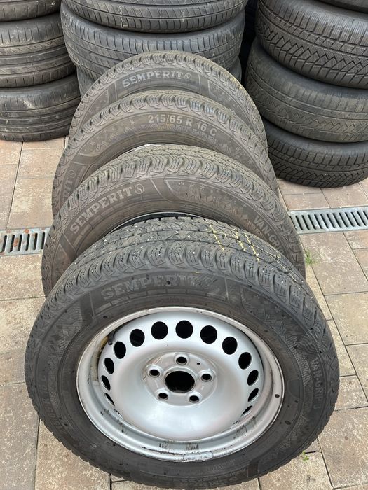 Jante Tabla + Anvelope Vw T5 T6 Transporter 215 65 16c Semperit