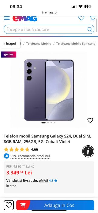 Samsung s24 nou, sigilat 256 mov