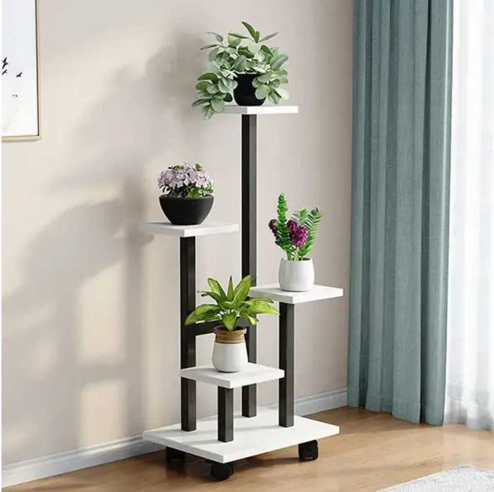 Мобилна Стойка За Растения На 4 Нива - BLOOMNEST