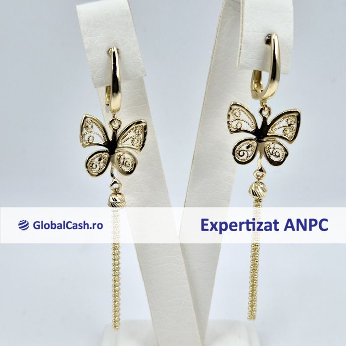 Cercei din aur de 14k, 4.56g | GlobalCash.ro #LU28565