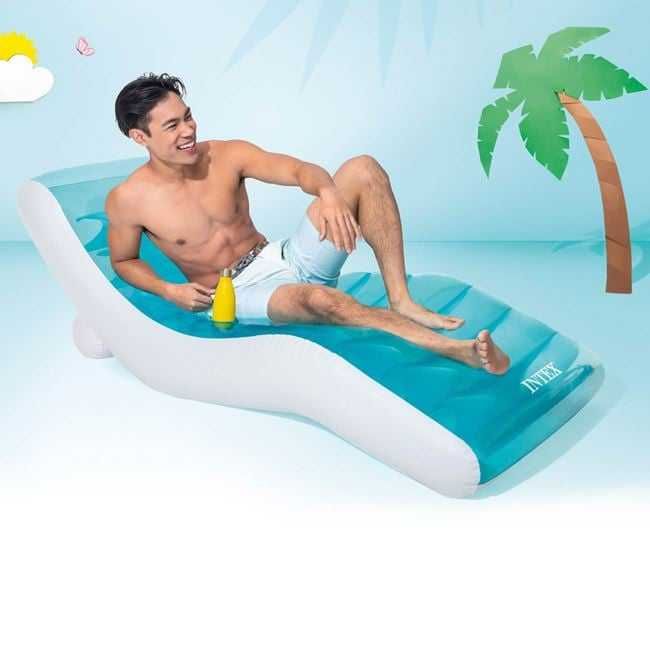 Надуваем шезлонг с дръжки Intex 147x99 см