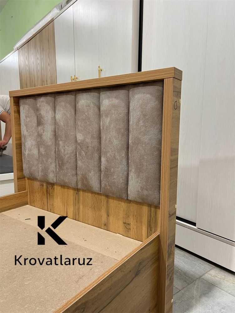 Matrasli krovat 205×96 | Ortopedik | Bepul yetkazib berish