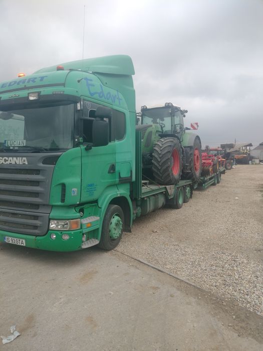 Scania 6x2 R420 platforma cu remorca tandem